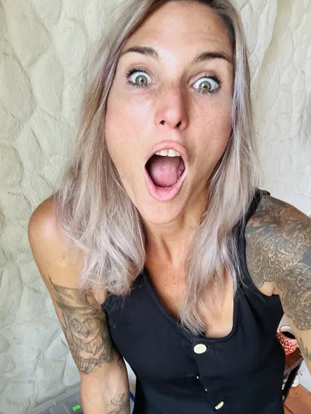 Alicia with a shocked face